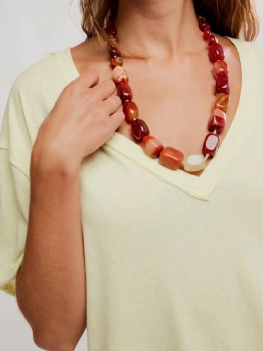 Brand New Free People Semi-Precious Stone Necklace - NWT - Picture 2 of 13